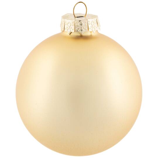 72ct. 4" Red & Gold Matte Glass Ball Ornaments